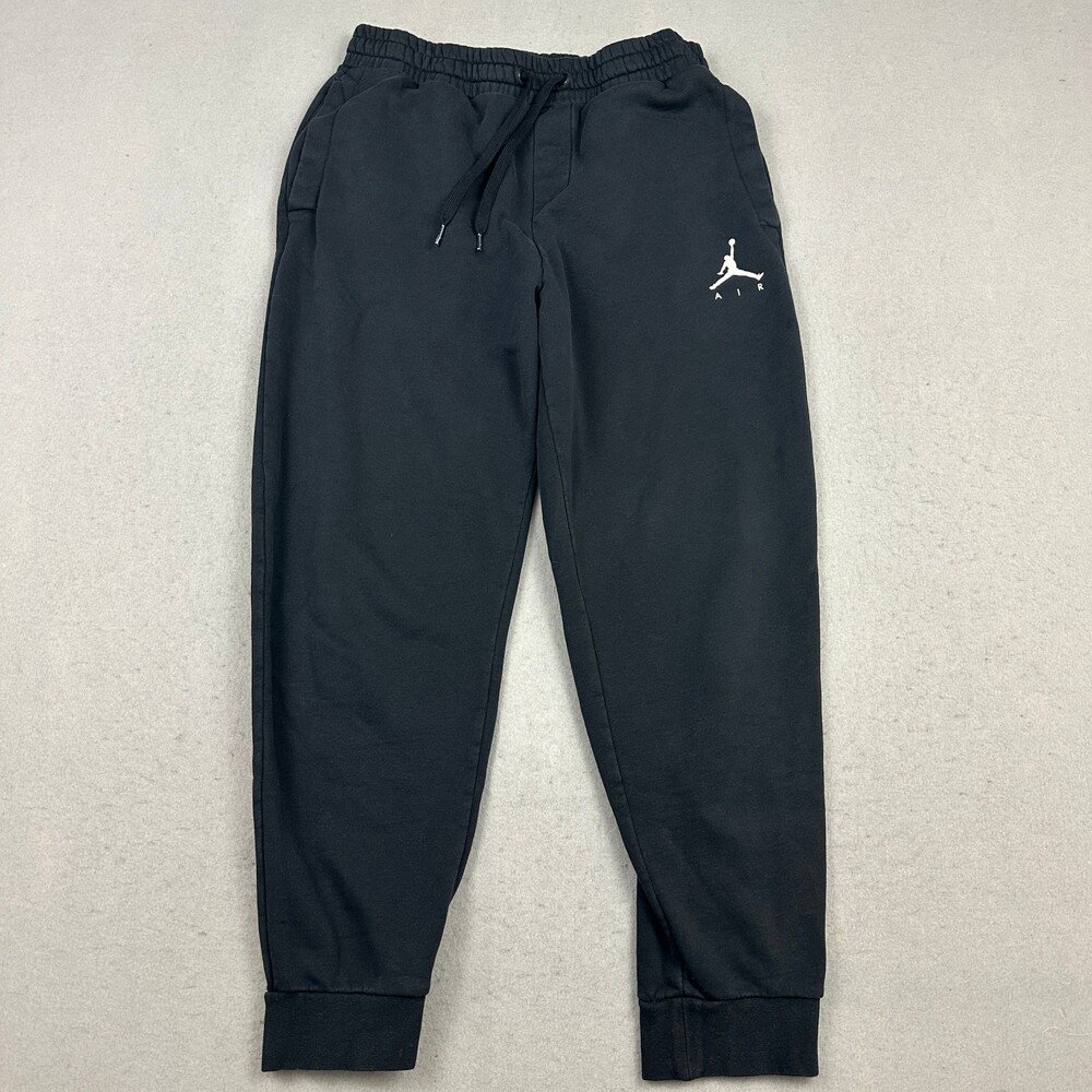 Jordan Pants Men Medium Black Solid Jogger Sweatpants Jumpman Basketball M